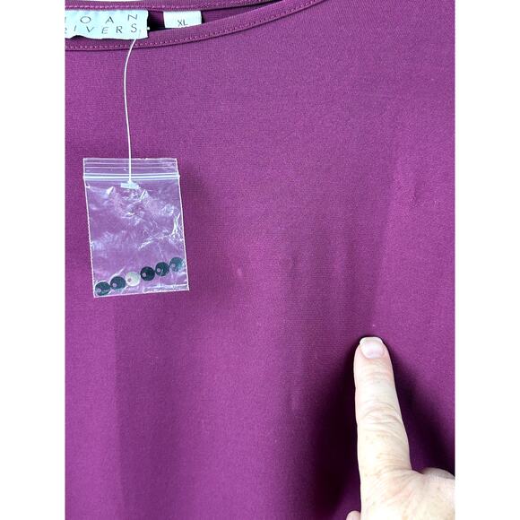 Joan Rivers NWOT Women Size XL Long Sleeve Embellished Sequins Hem Plumb Tunic - Picture 5 of 12